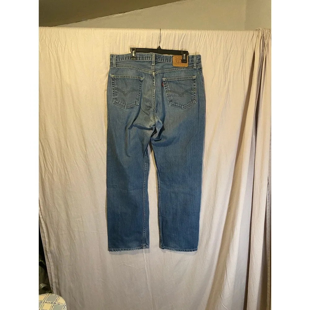 Vintage Y2K Levis 501 Mens Jeans 38x32 (36x30) Medium Wash Straight Button Fly